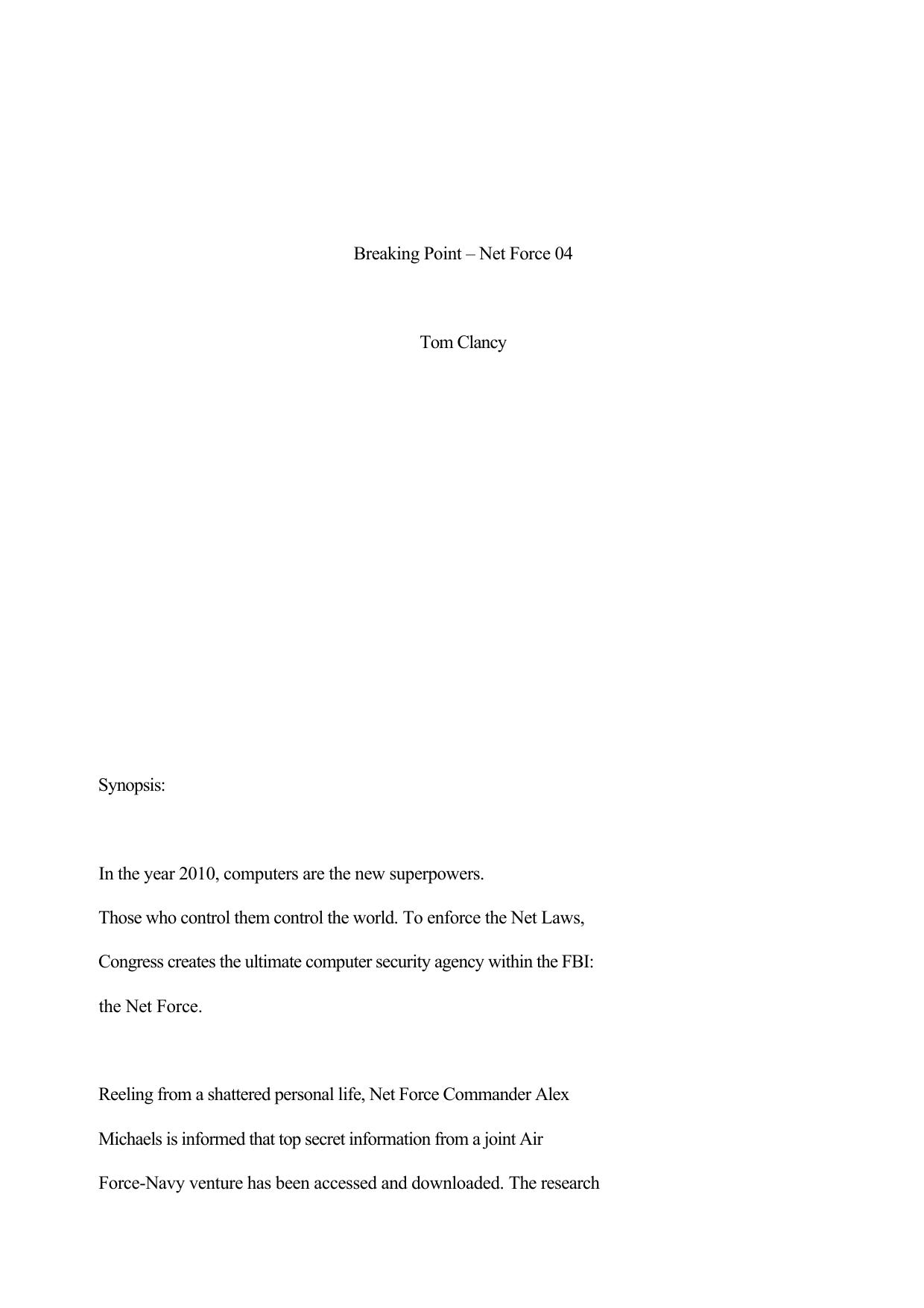 Breaking Point by Steve Perry