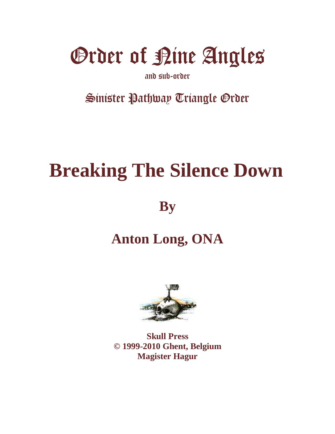 Breaking The Silence Down by User
