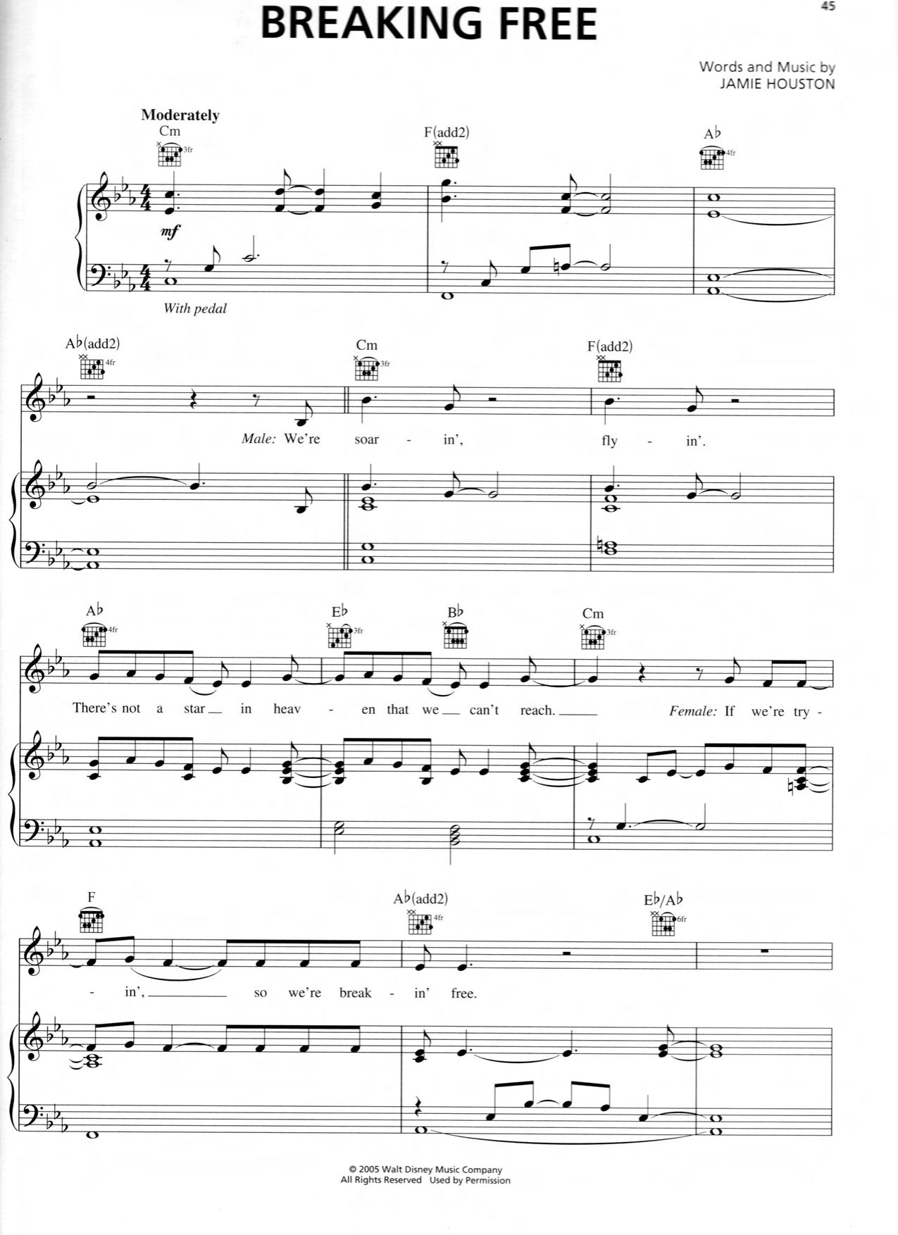 Breaking free (High school musical) by Unknown