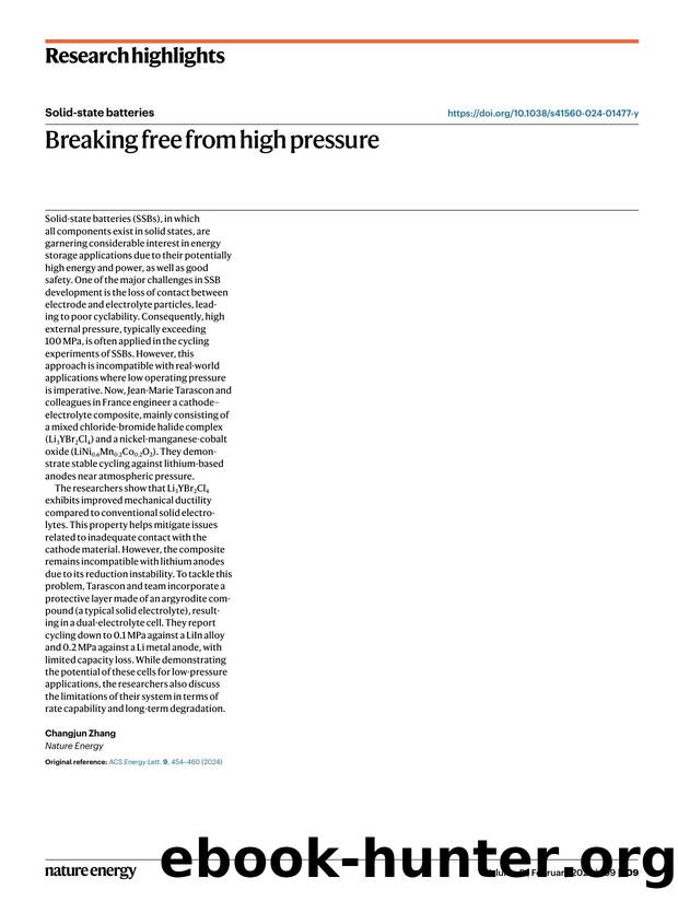 Breaking free from high pressure by Changjun Zhang