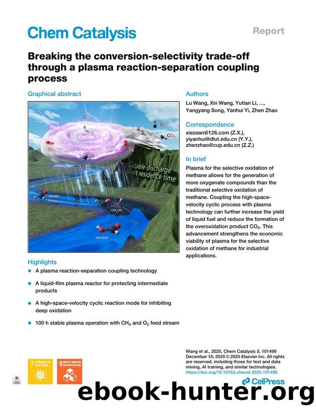 Breaking the conversion-selectivity trade-off through a plasma reaction-separation coupling process by unknow
