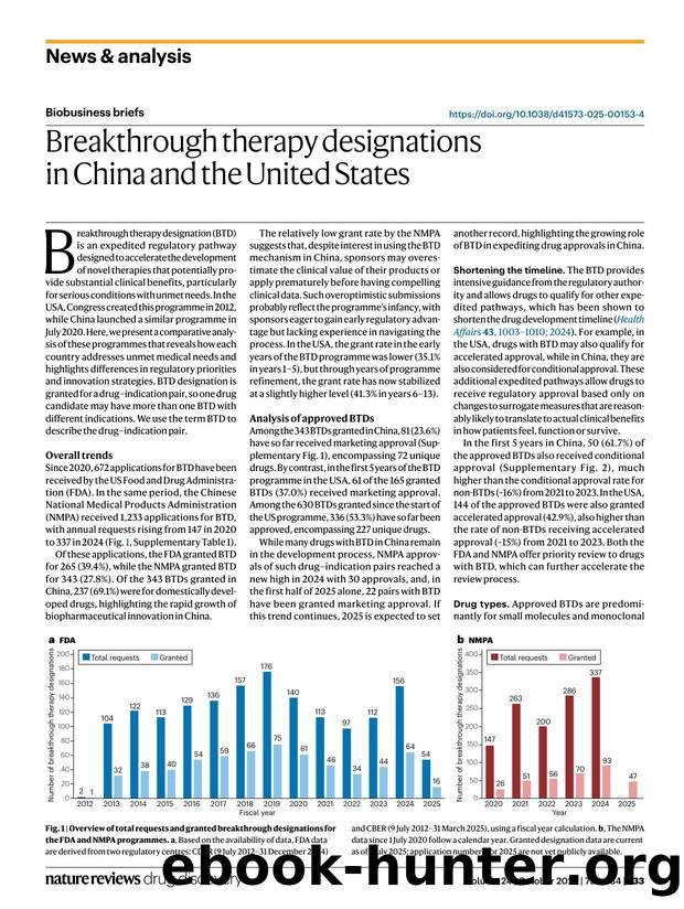 Breakthrough therapy designations in China and the United States by Xiangyun Mao & Yi Li & Aaron S. Kesselheim & Yi Ba & Guanqiao Li