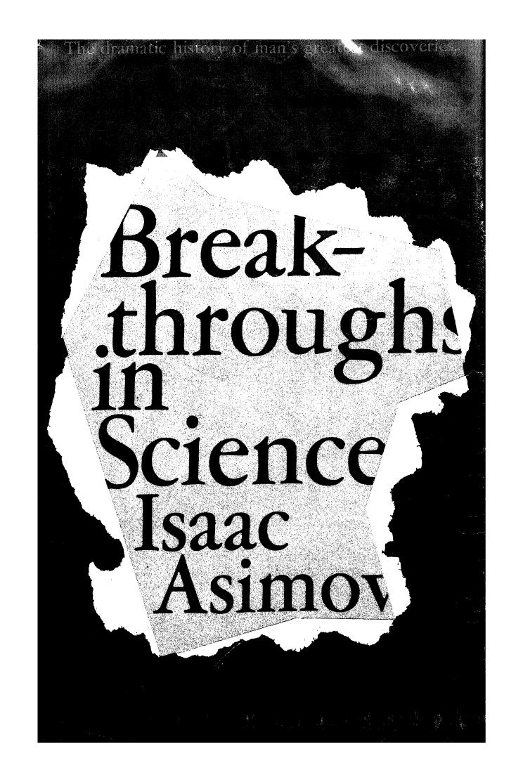 Breakthroughs in science by Isaac Asimov