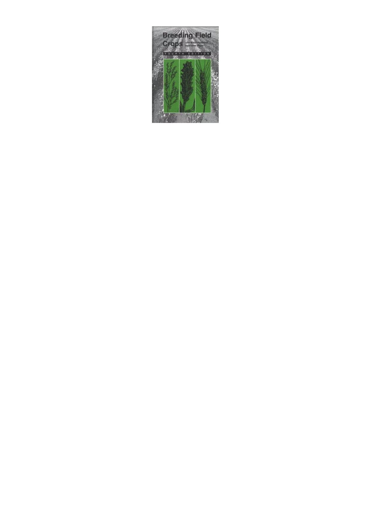 Breeding Field Crops by John Milton Poehlman David Sleper