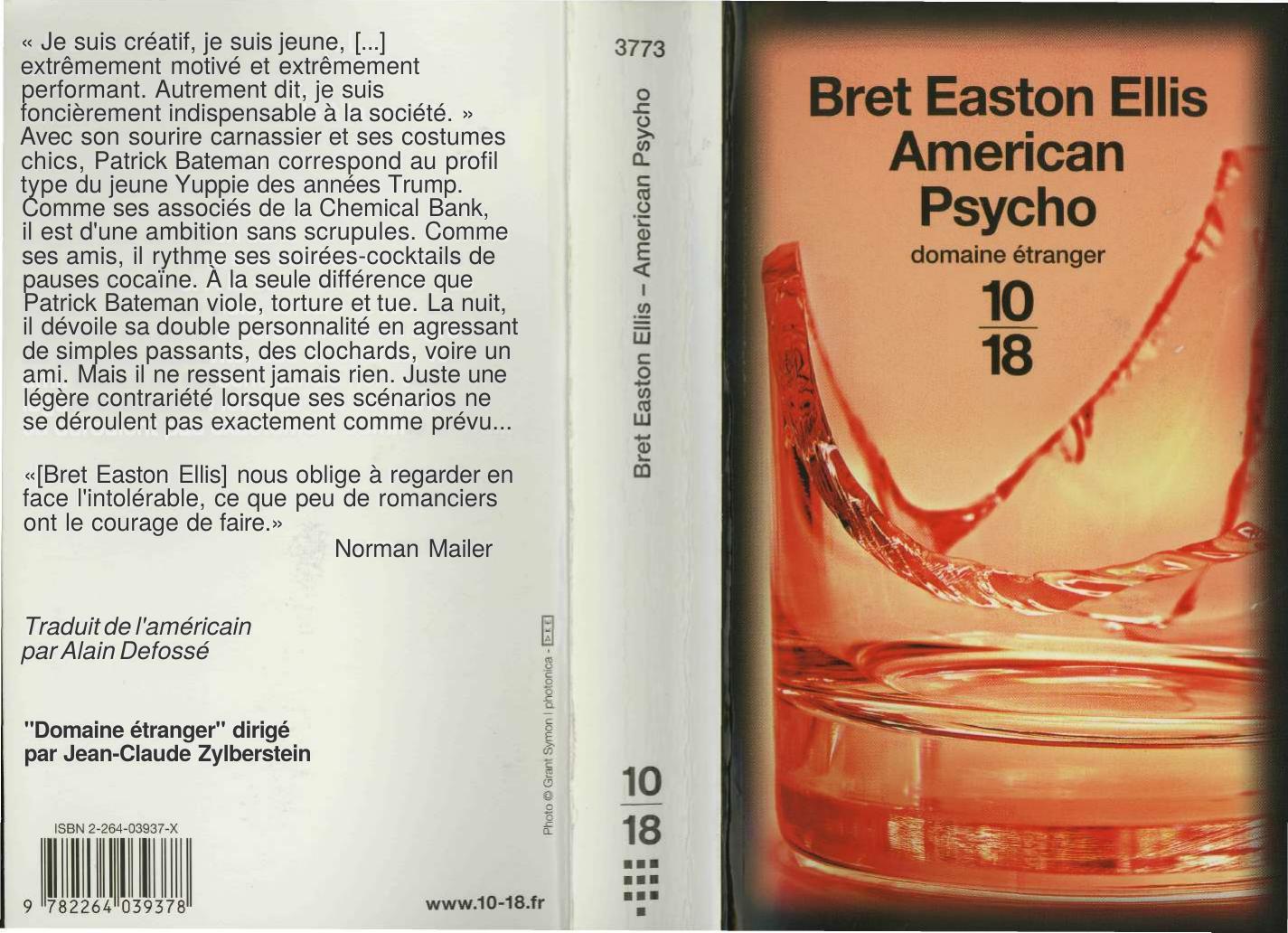 Bret Easton Ellis- American Psycho by Unknown