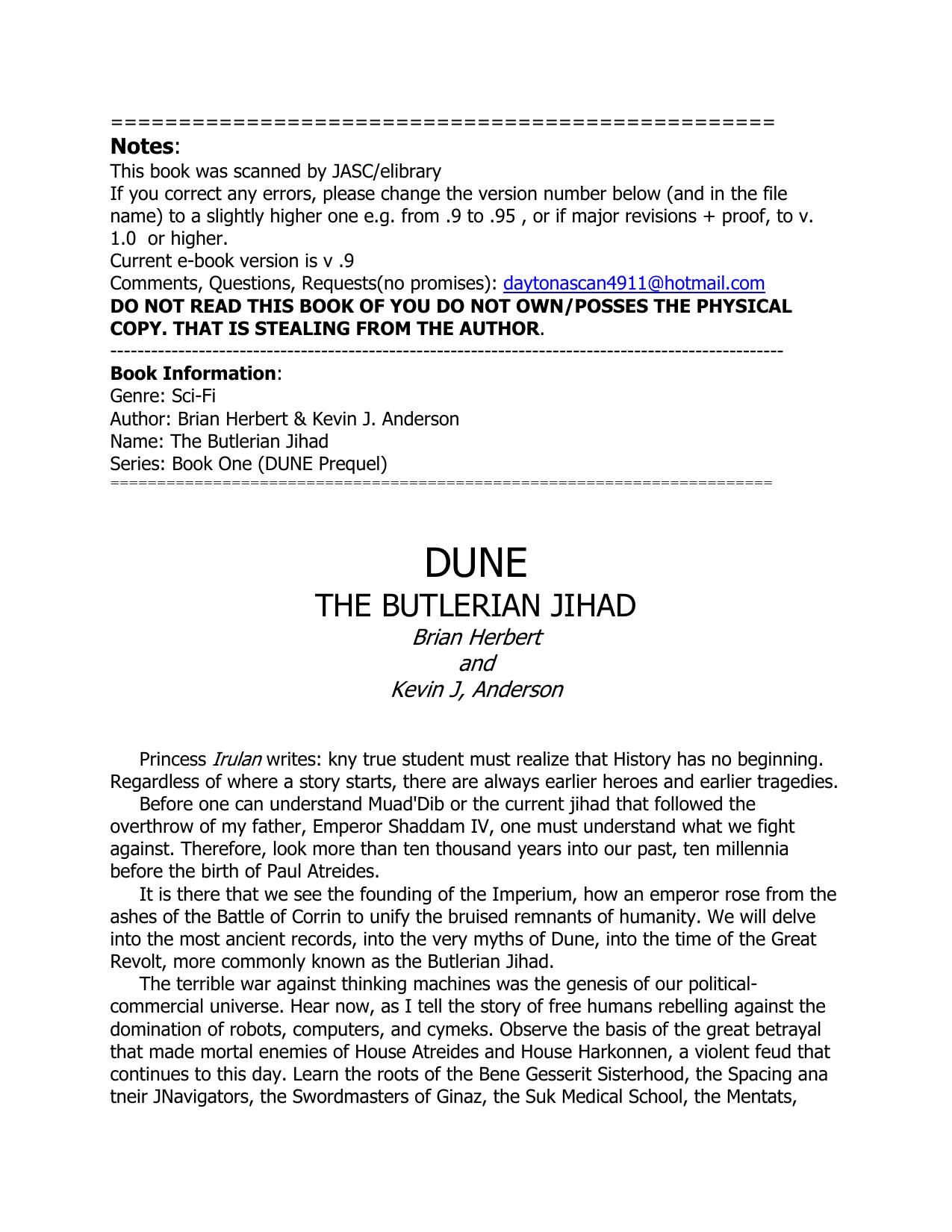Brian Herbert & Kevin J. Anderson - Dune - The Butlerian Jihad by beni