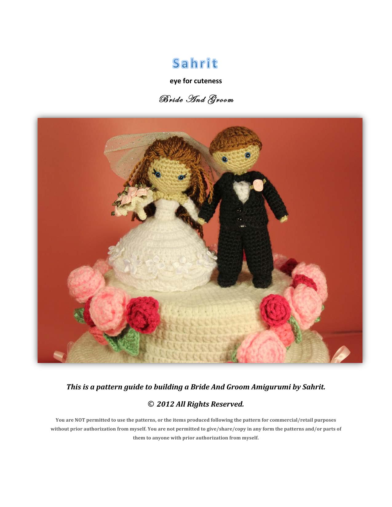 Bride And Groom Pattern by Sahrit by Sahrit Freud - Weinstein