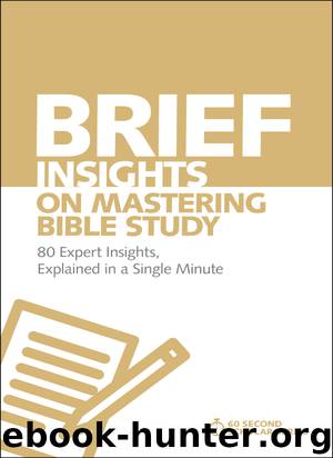 Brief Insights on Mastering Bible Study by Michael S. Heiser;