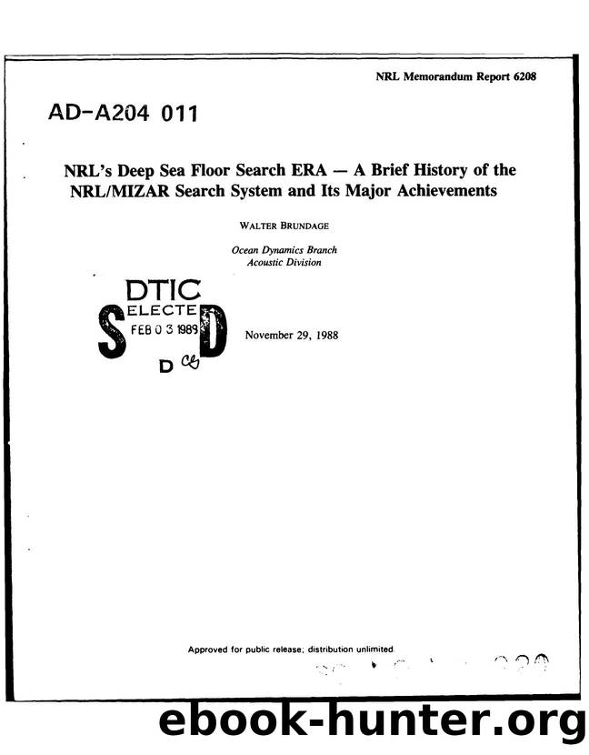Brief history of the NRL-MIZAR search system by Unknown