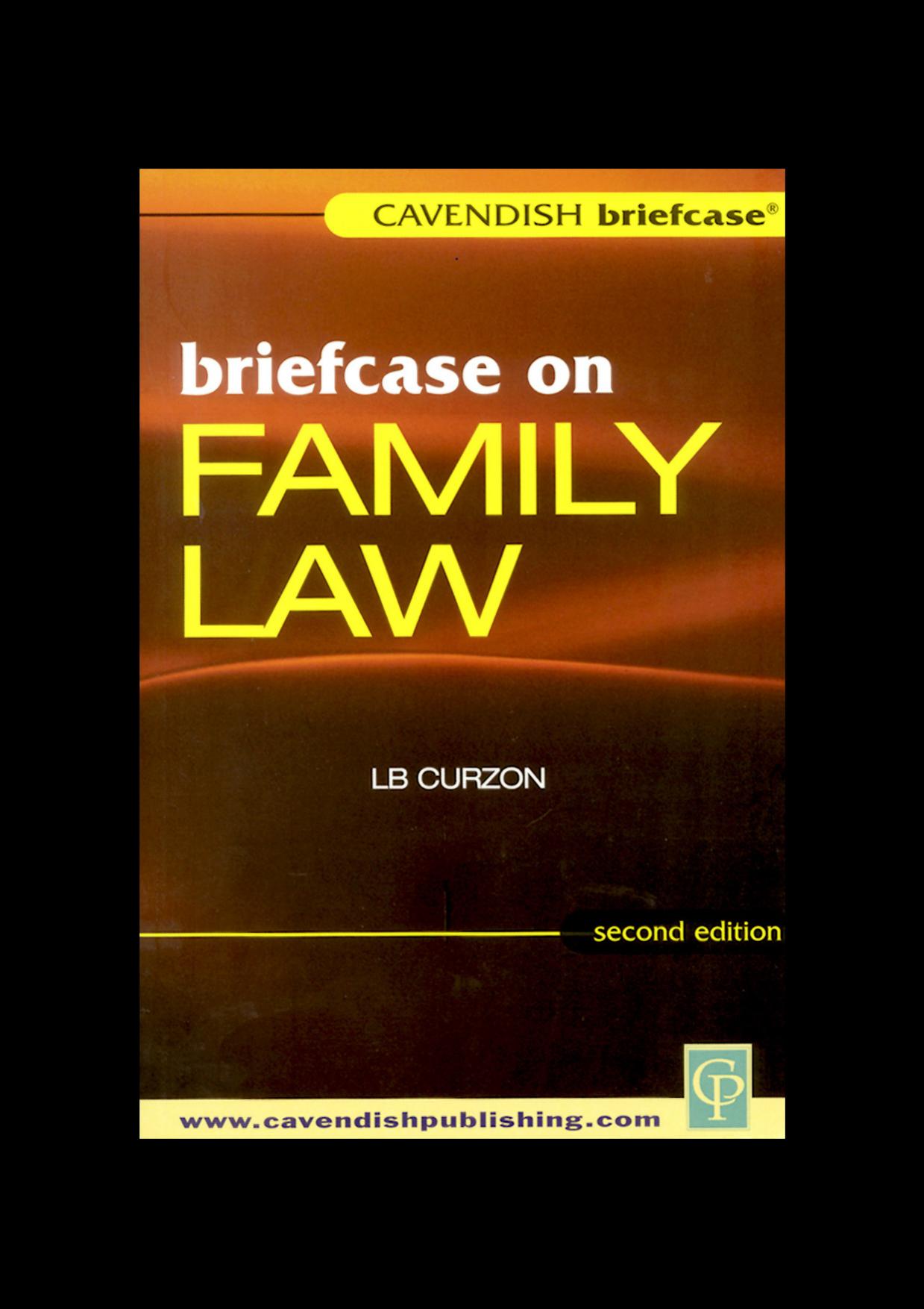 Briefcase on Family Law 2 e (Briefcase) by Curzon