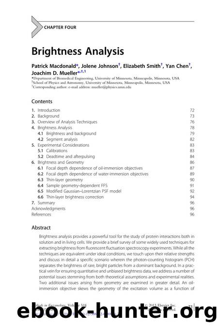 Brightness Analysis by Patrick Macdonald & Jolene Johnson & Elizabeth Smith & Yan Chen & Joachim D. Mueller