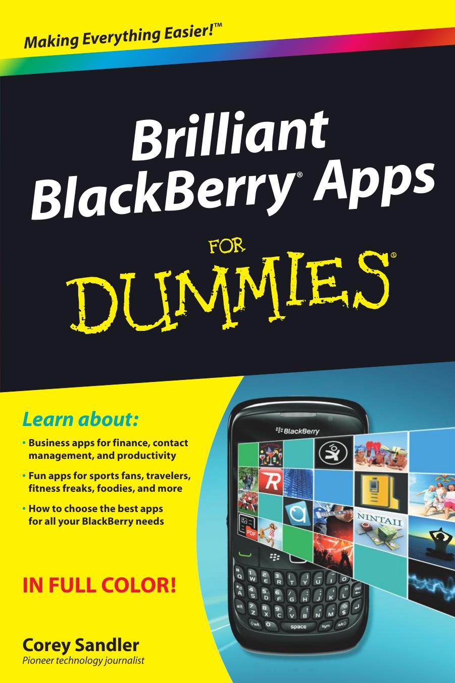Brilliant BlackBerry Apps For Dummies by Unknown