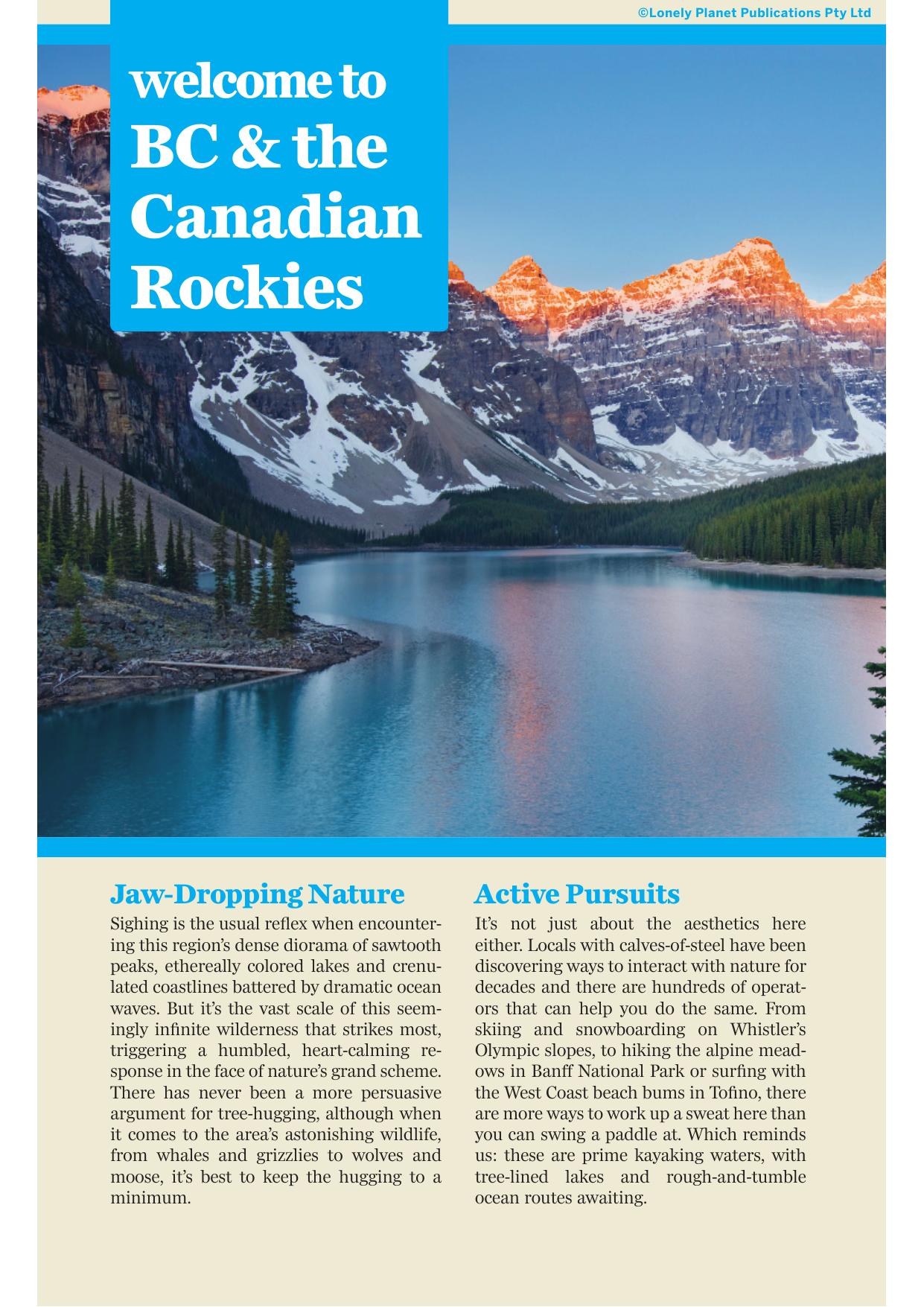 British Columbia & Canadian Rockies - Planning (Chapter) by Lonely Planet