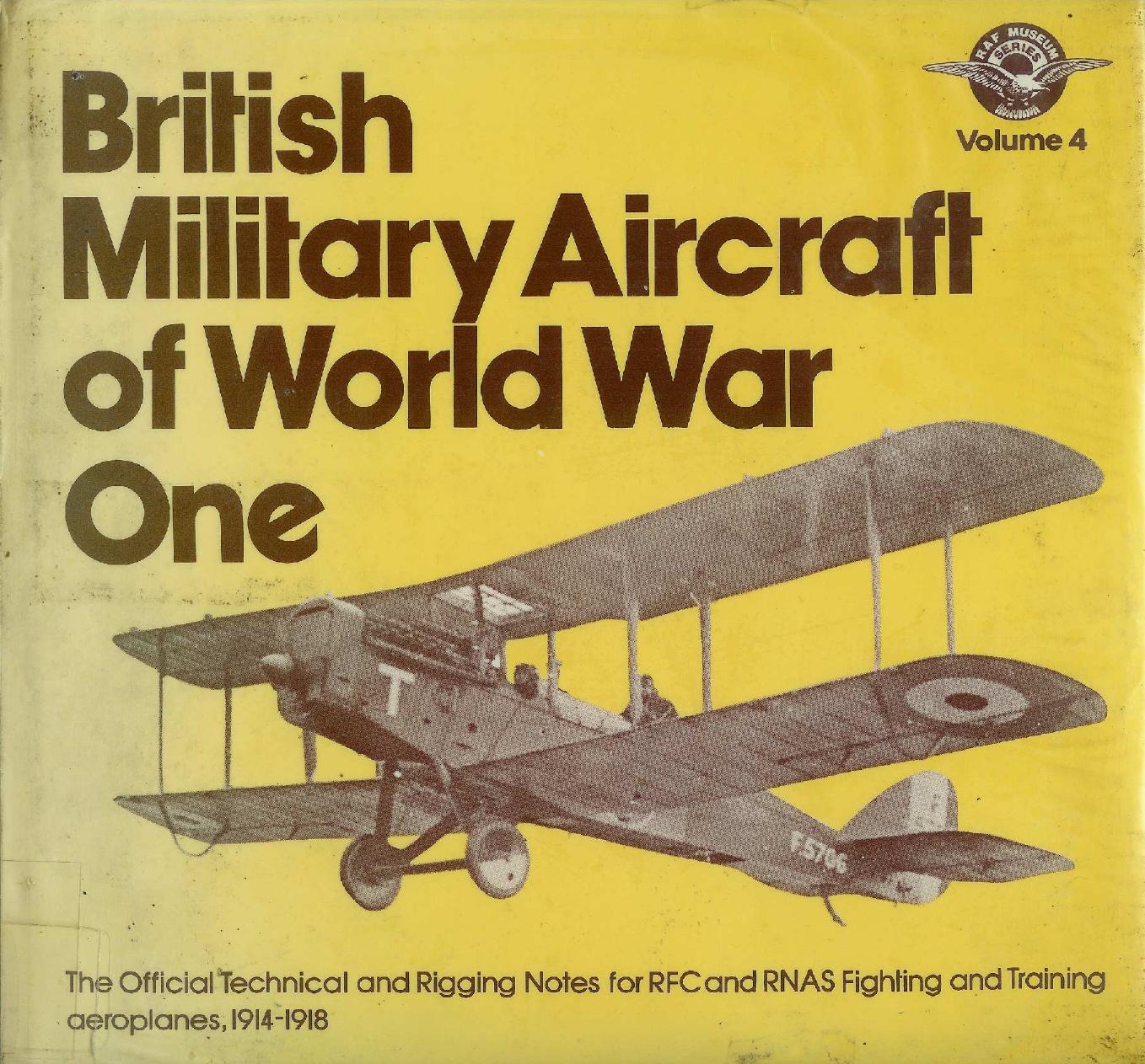British Military Aircraft of WWI vol4 by John Tanner