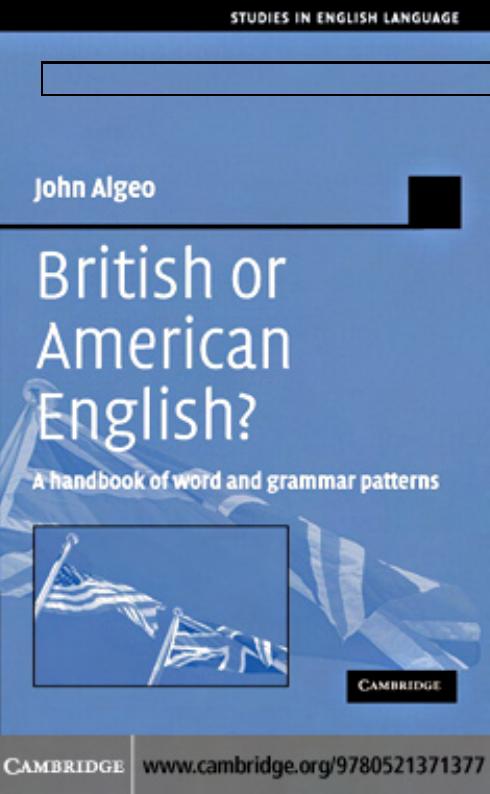 British or American English? : a handbook of word and grammar patterns by Algeo John