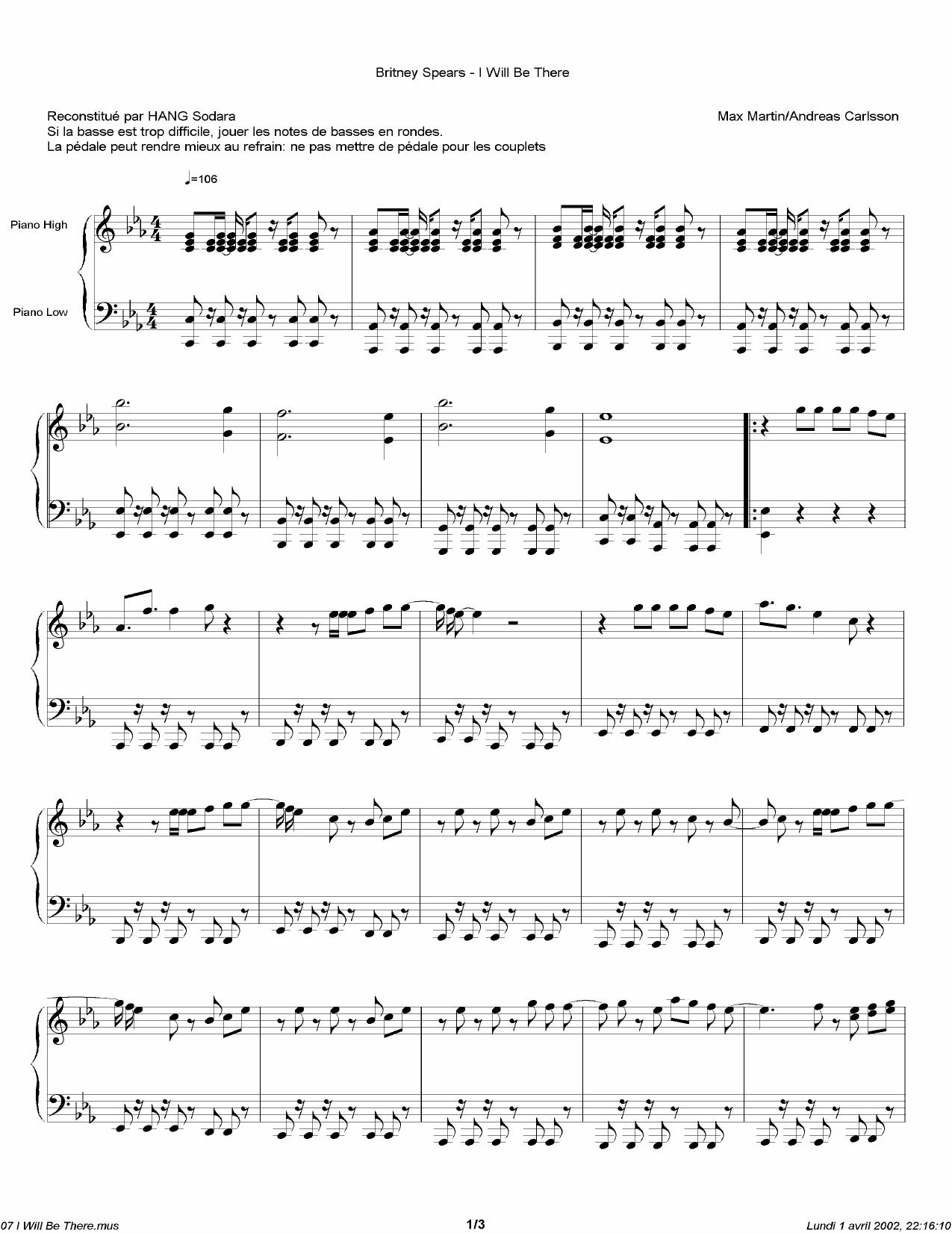 Britney Spears by I Will be there