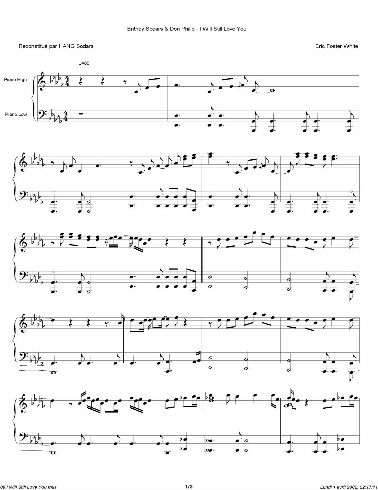 Britney Spears by I Will still love you