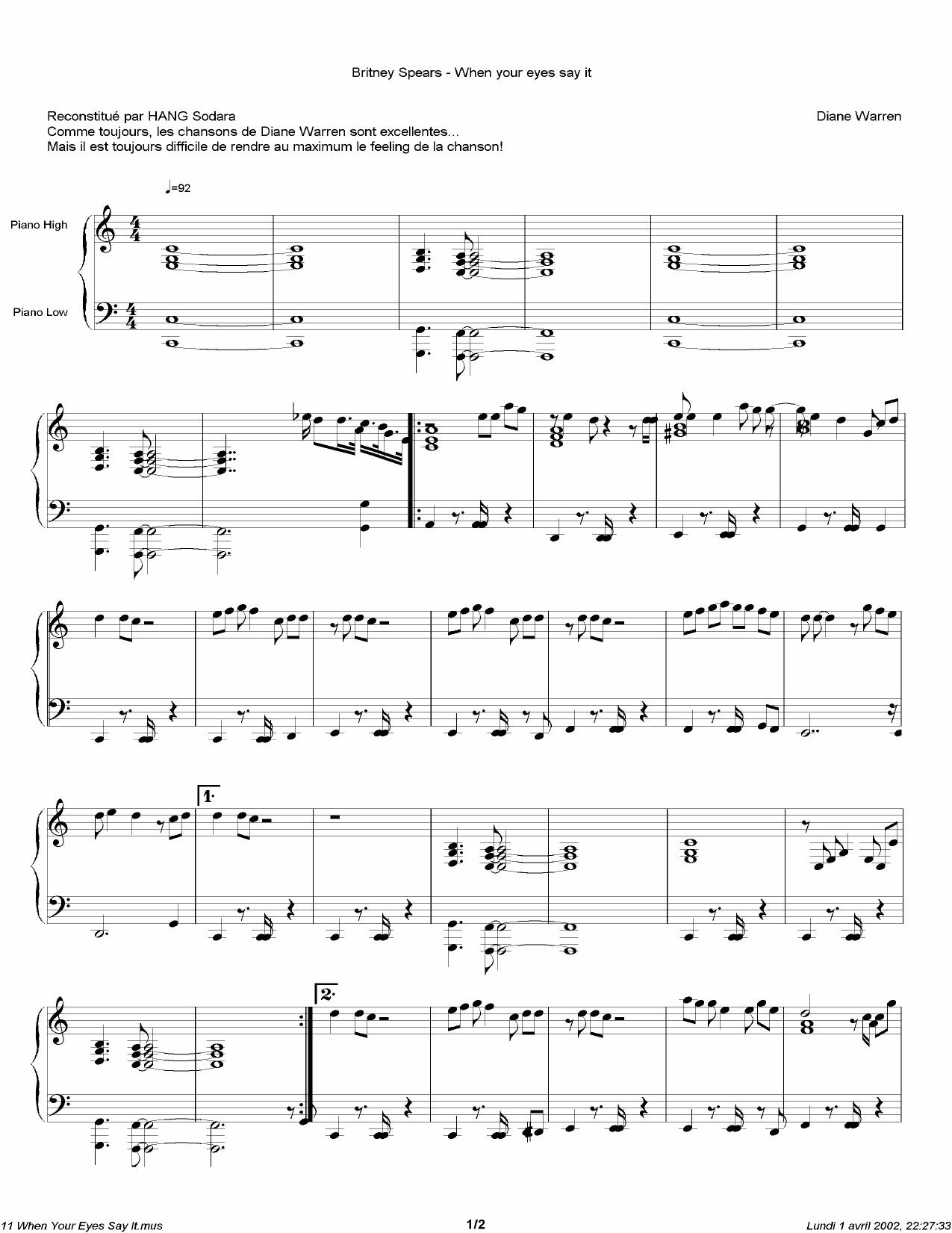 Britney Spears by When your eyes say it