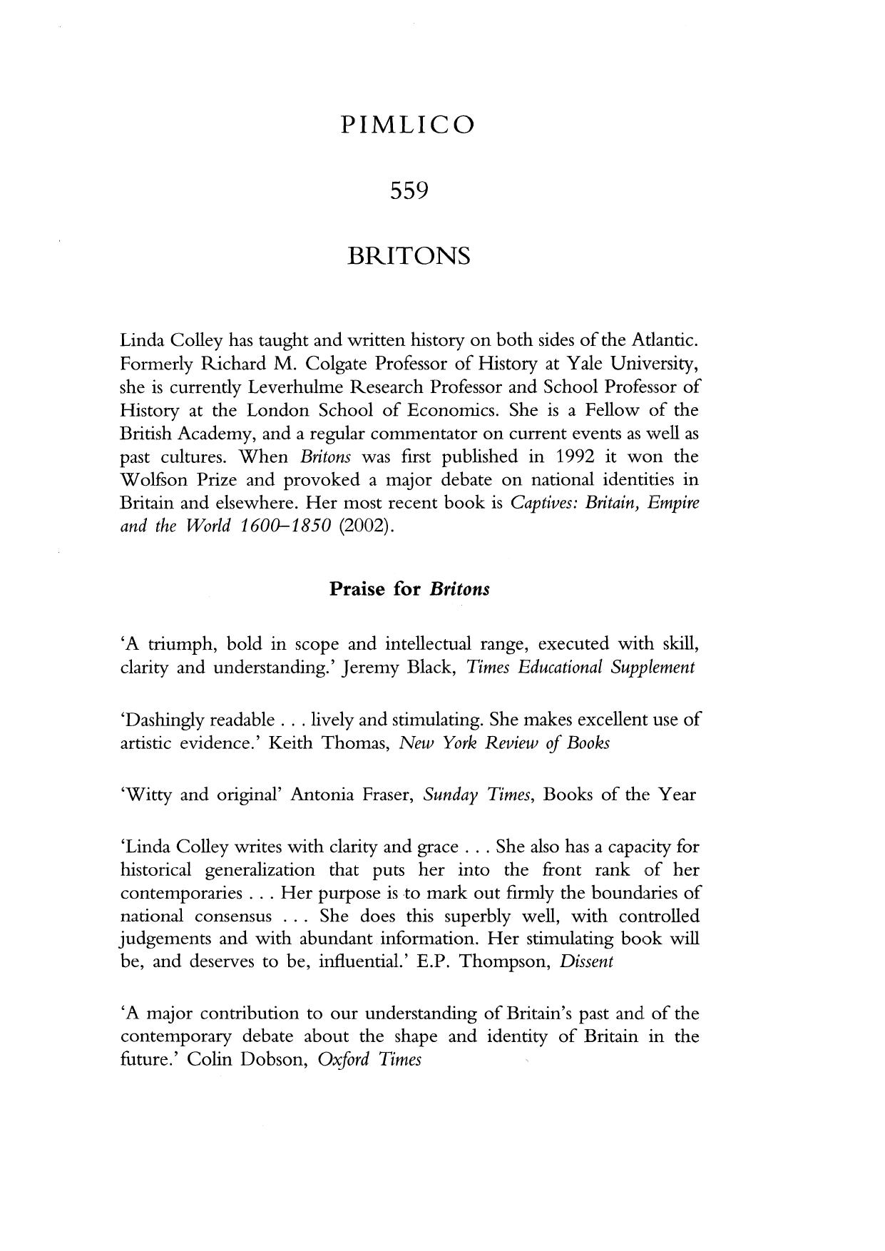 Britons: Forging the Nation, 1707-1837 by Linda Colley