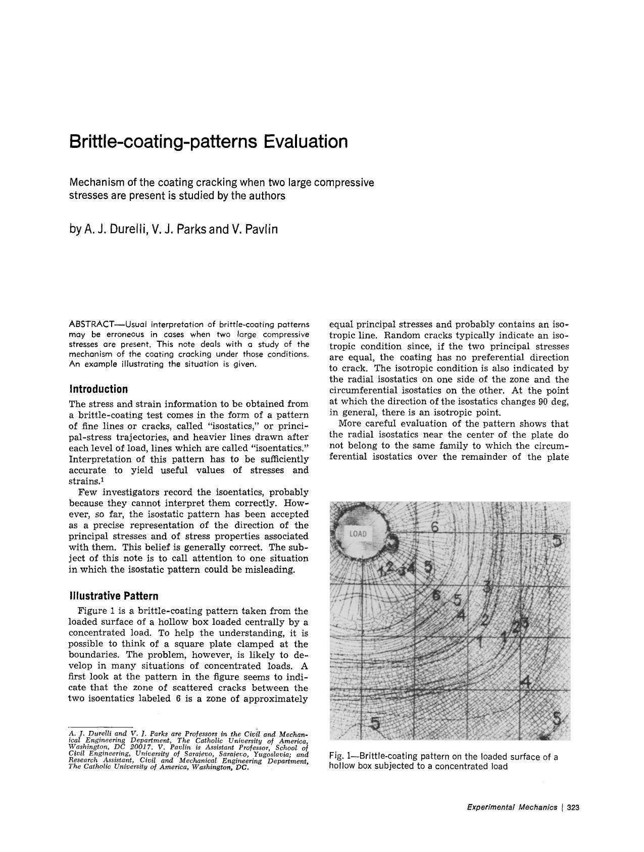 Brittle-coating-patterns evaluation by Unknown