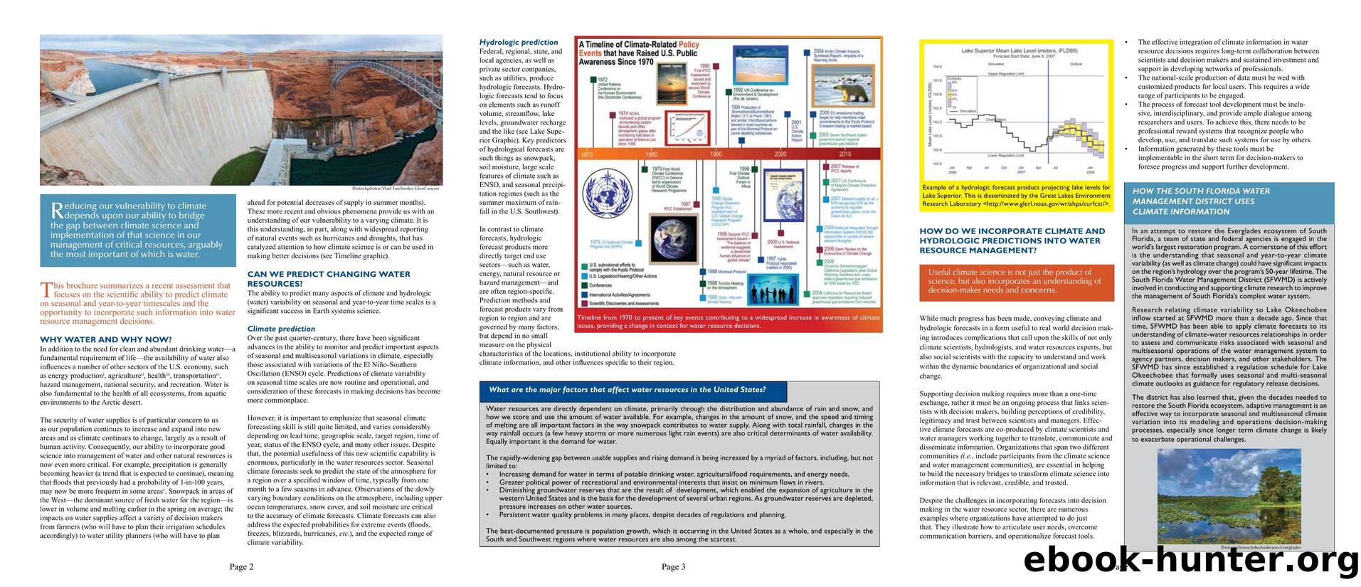 Brochure. Decision support experiments and evaluations using seasonal to interannual forecasts and observational data by U.S. Climate Change Science Program