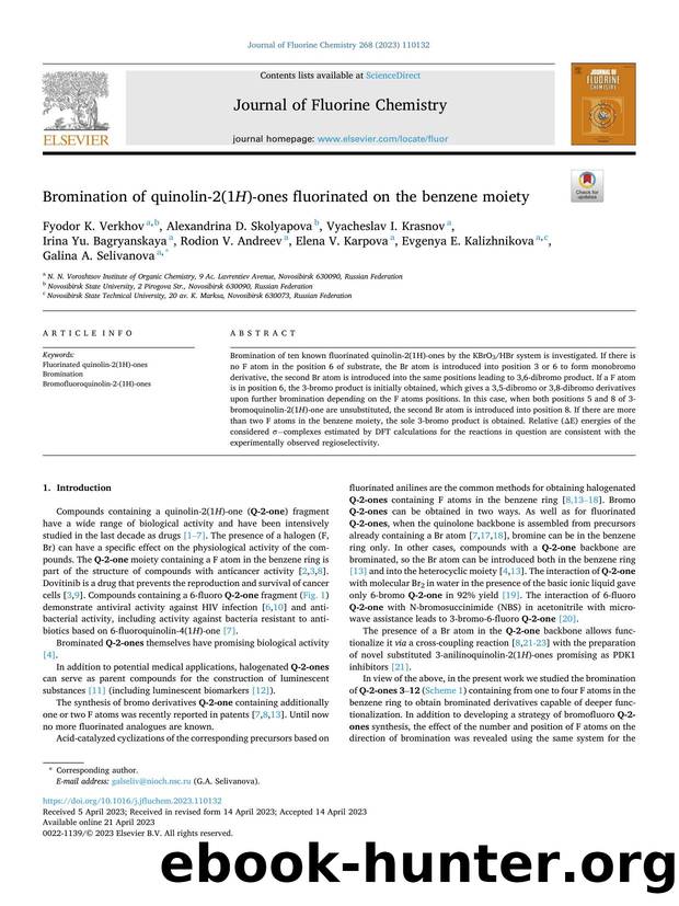 Bromination of quinolin-2(1 H )-ones fluorinated on the benzene moiety by unknow
