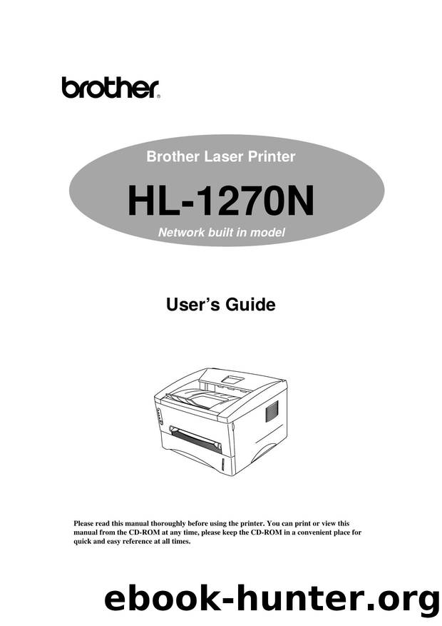 Brother LaserPrinter HL-1270n User Guide by Unknown