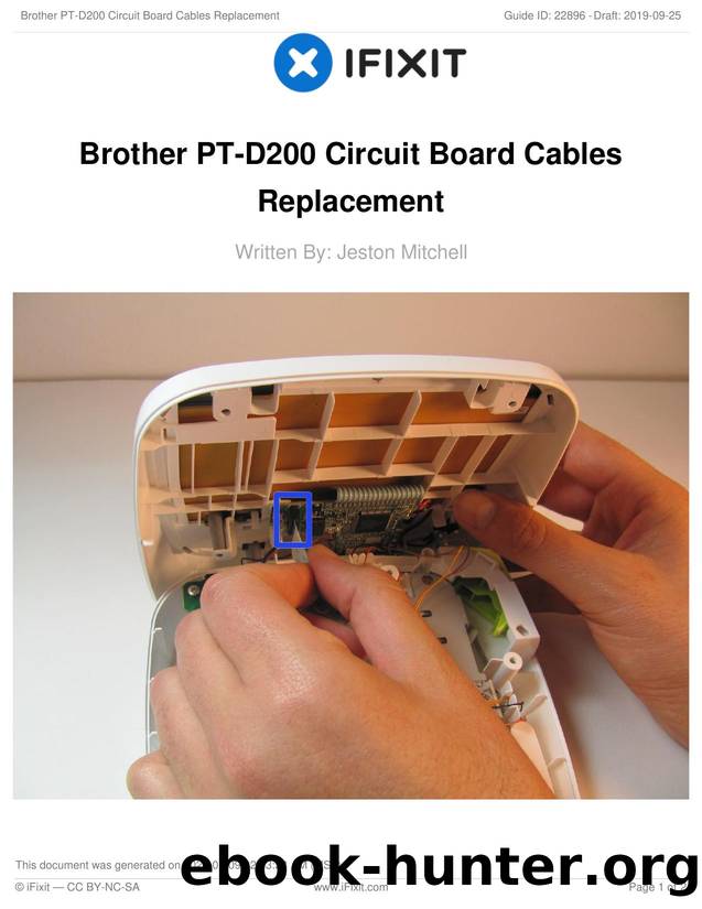 Brother PT-D200 Circuit Board Cables Replacement by Unknown