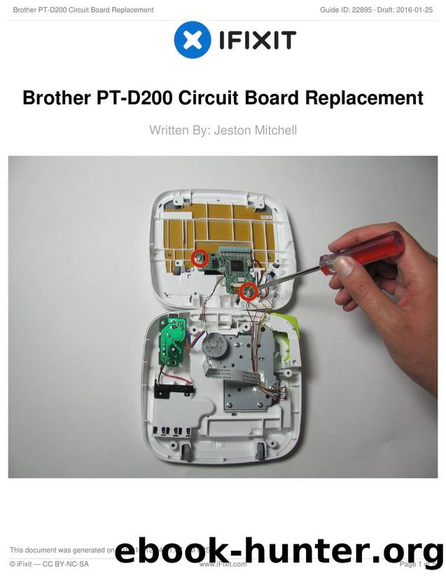 Brother PT-D200 Circuit Board Replacement by Unknown