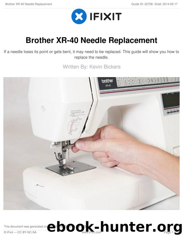 Brother XR-40 Needle Replacement by Unknown