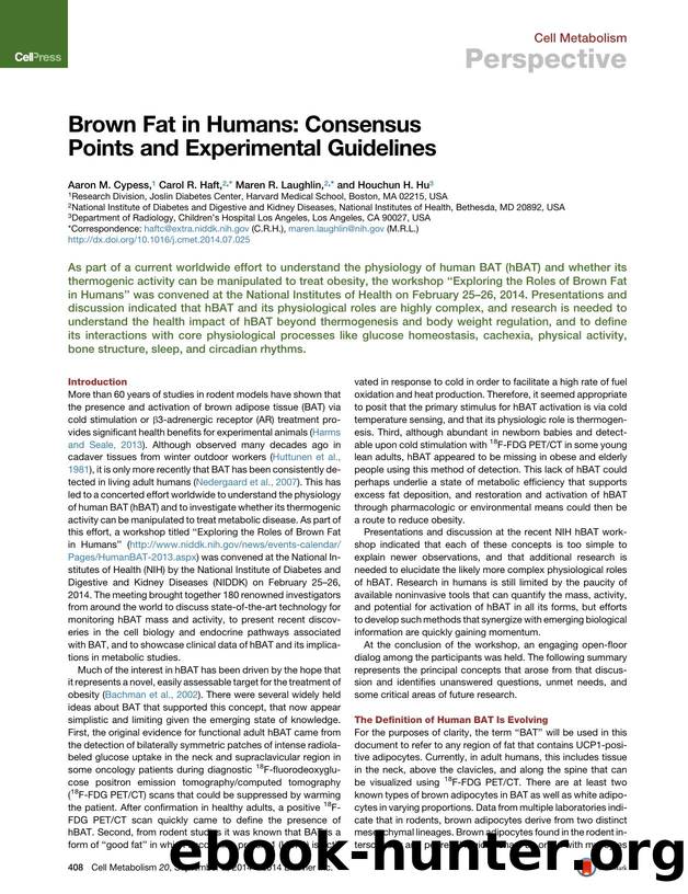 Brown Fat in Humans: Consensus Points and Experimental Guidelines by Aaron M. Cypess & Carol R. Haft & Maren R. Laughlin & Houchun H. Hu