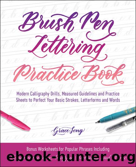 Brush Pen Lettering Practice Book by Grace Song