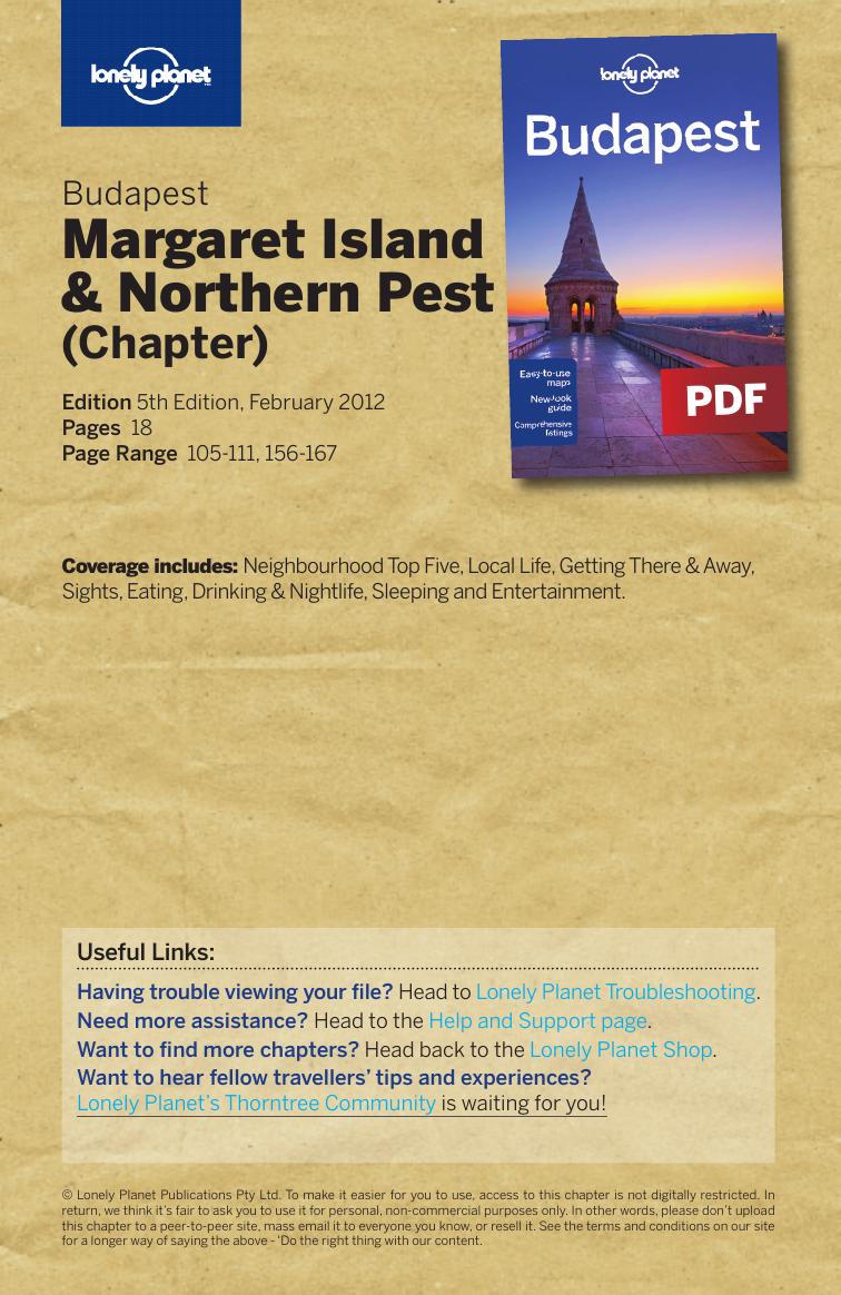 Budapest 5 - Margaret Island & Northern Pest by Lonely Planet Publications Pty Ltd