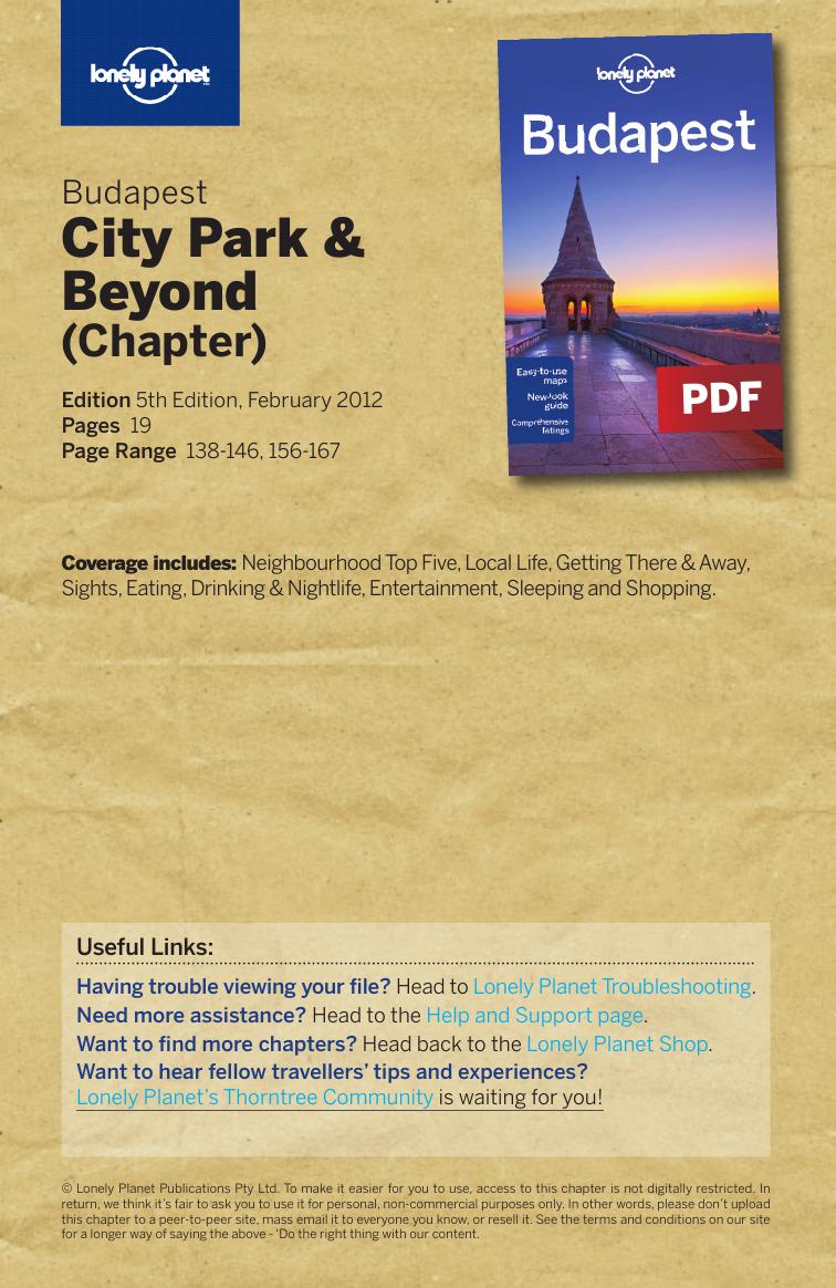 Budapest-5 - City Park & Beyond by Lonely Planet Publications Pty Ltd