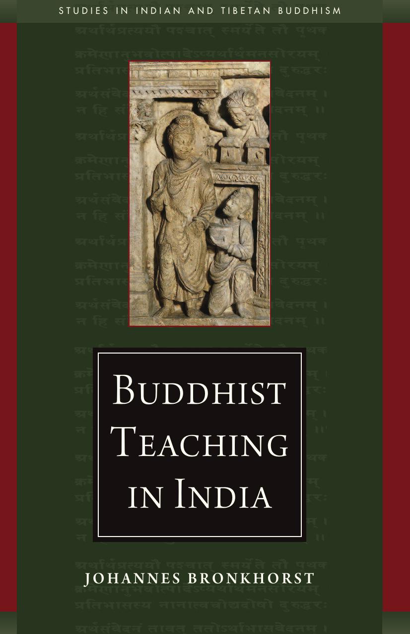Buddhist Teaching in India by Bronkhorst Johannes