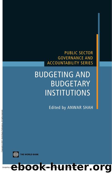 Budgeting and Budgetary Institutions by Anwar Shah