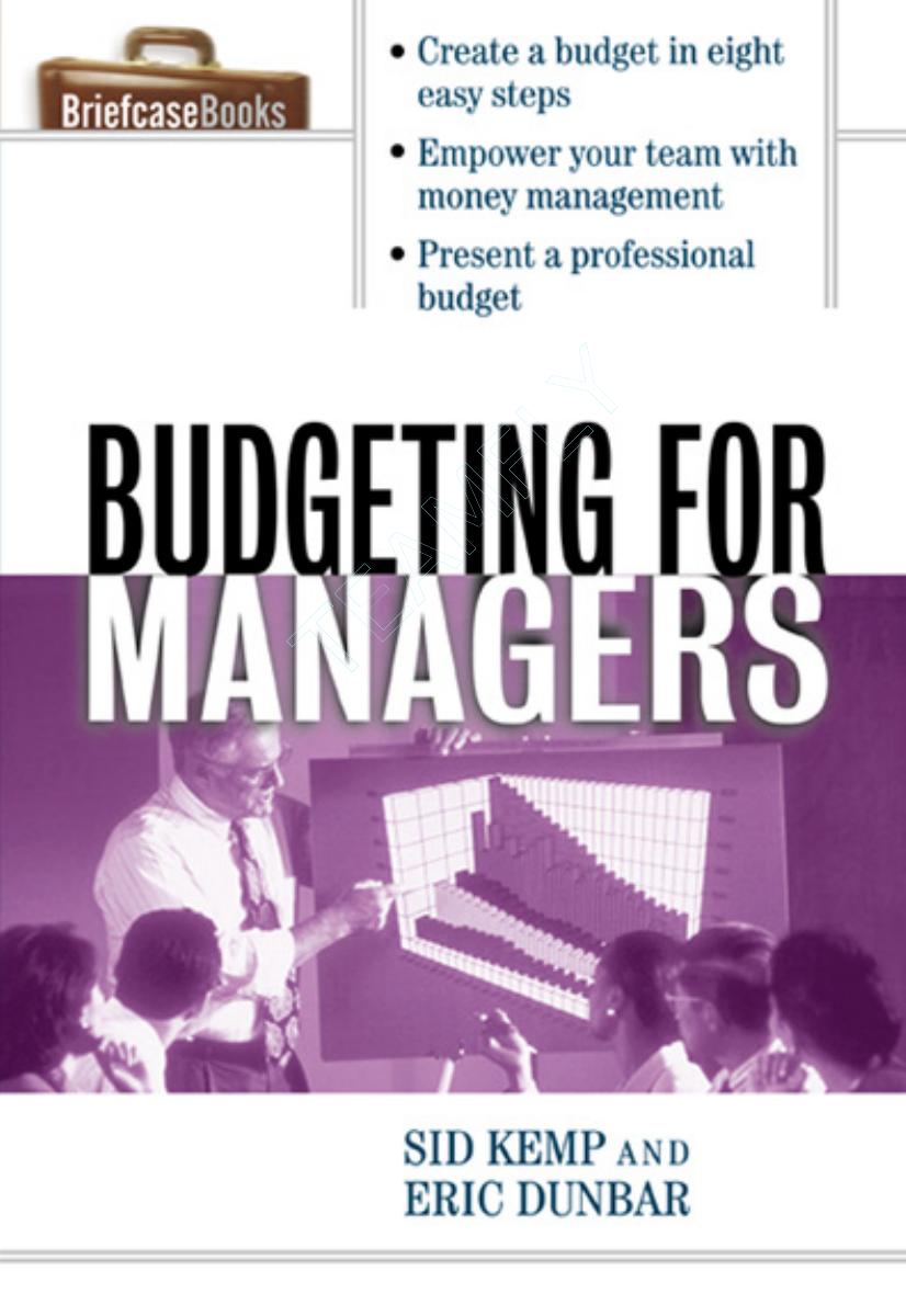 Budgeting for Managers by Sid Kemp