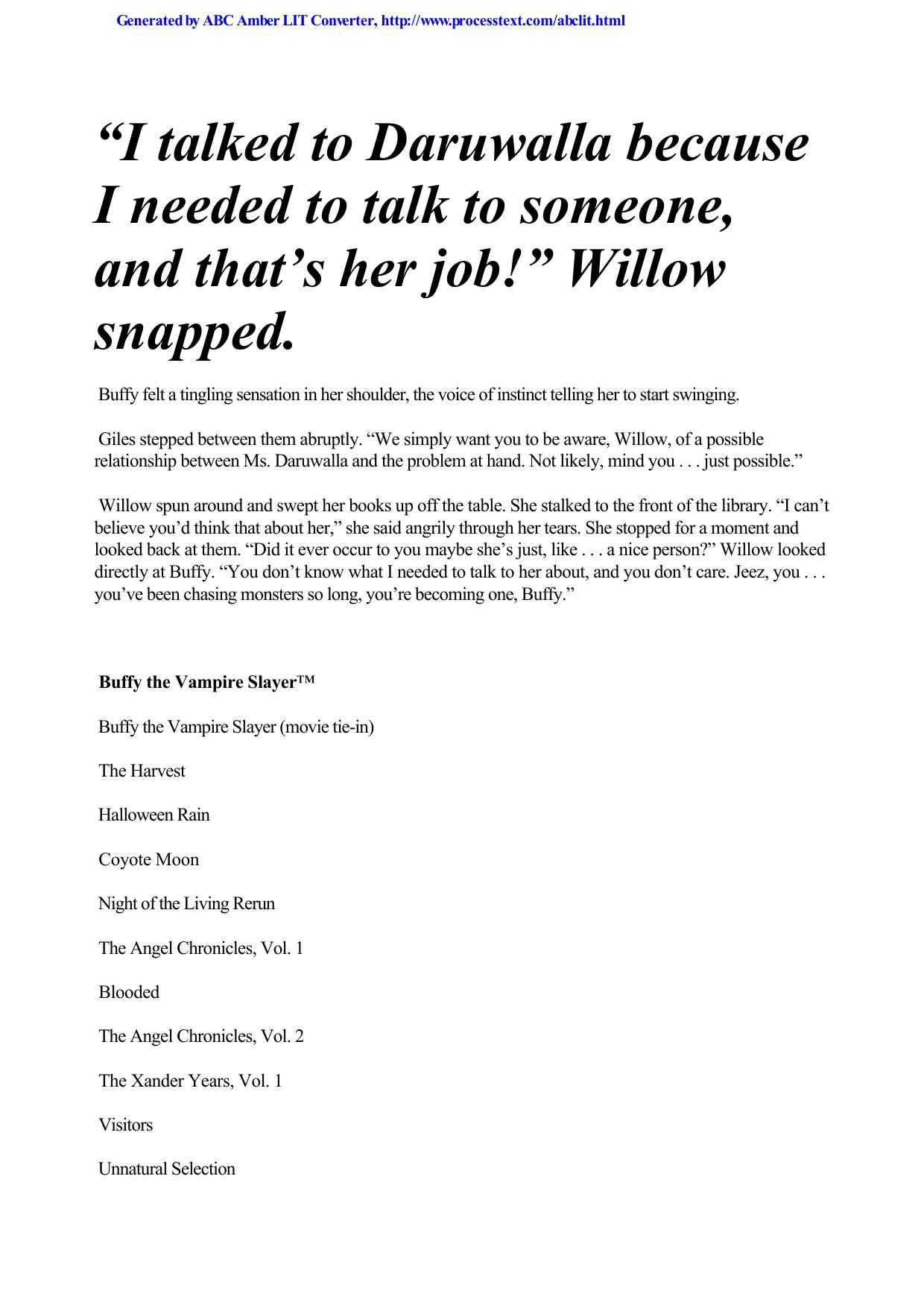 Buffy the Vampire Slayer by Resurrecting Ravana