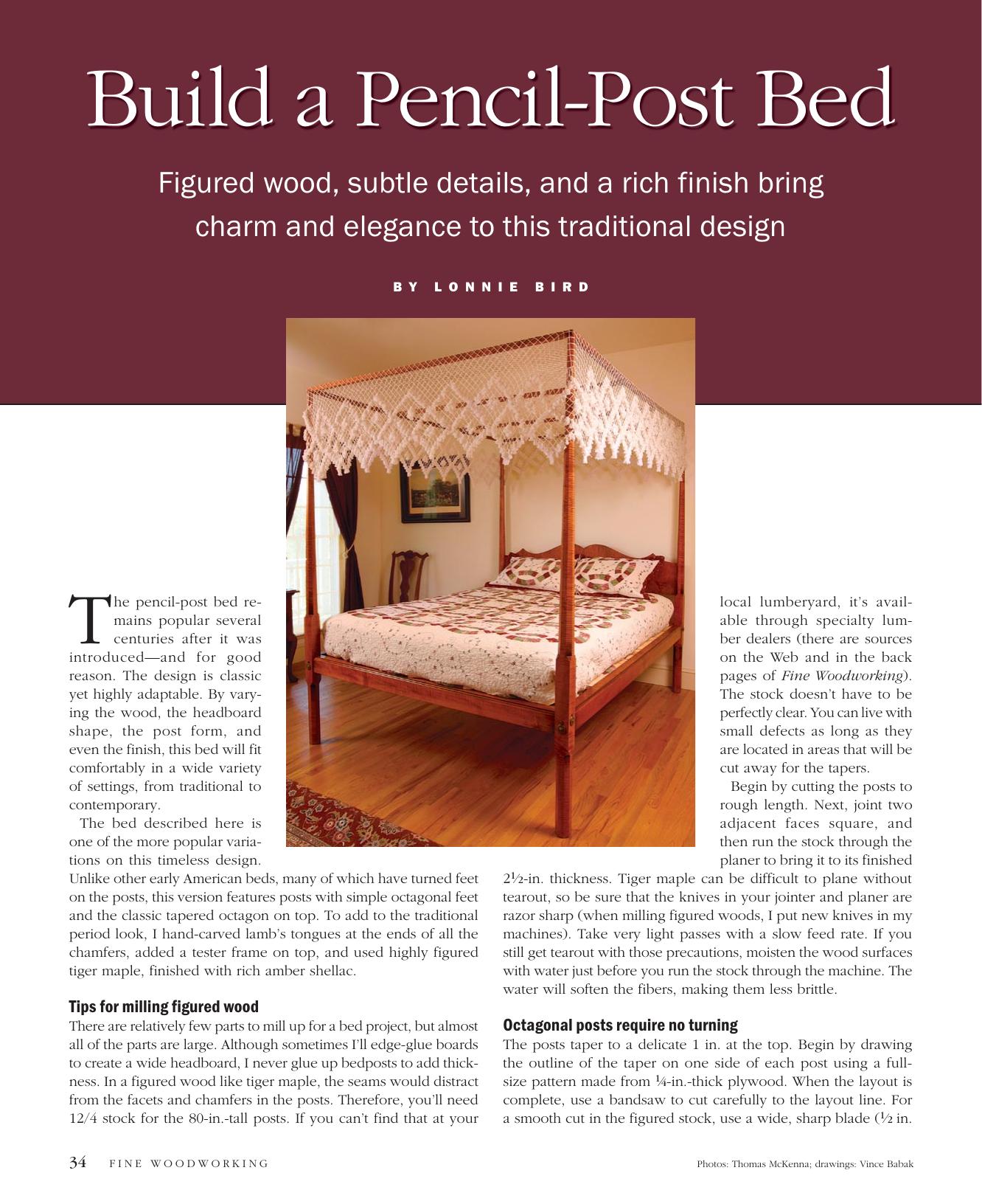 Build a Pencil-Post Bed by Lonnie Bird