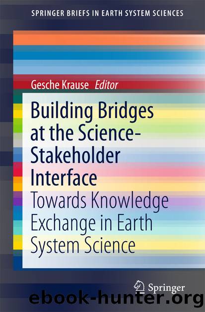Building Bridges at the Science-Stakeholder Interface by Gesche Krause