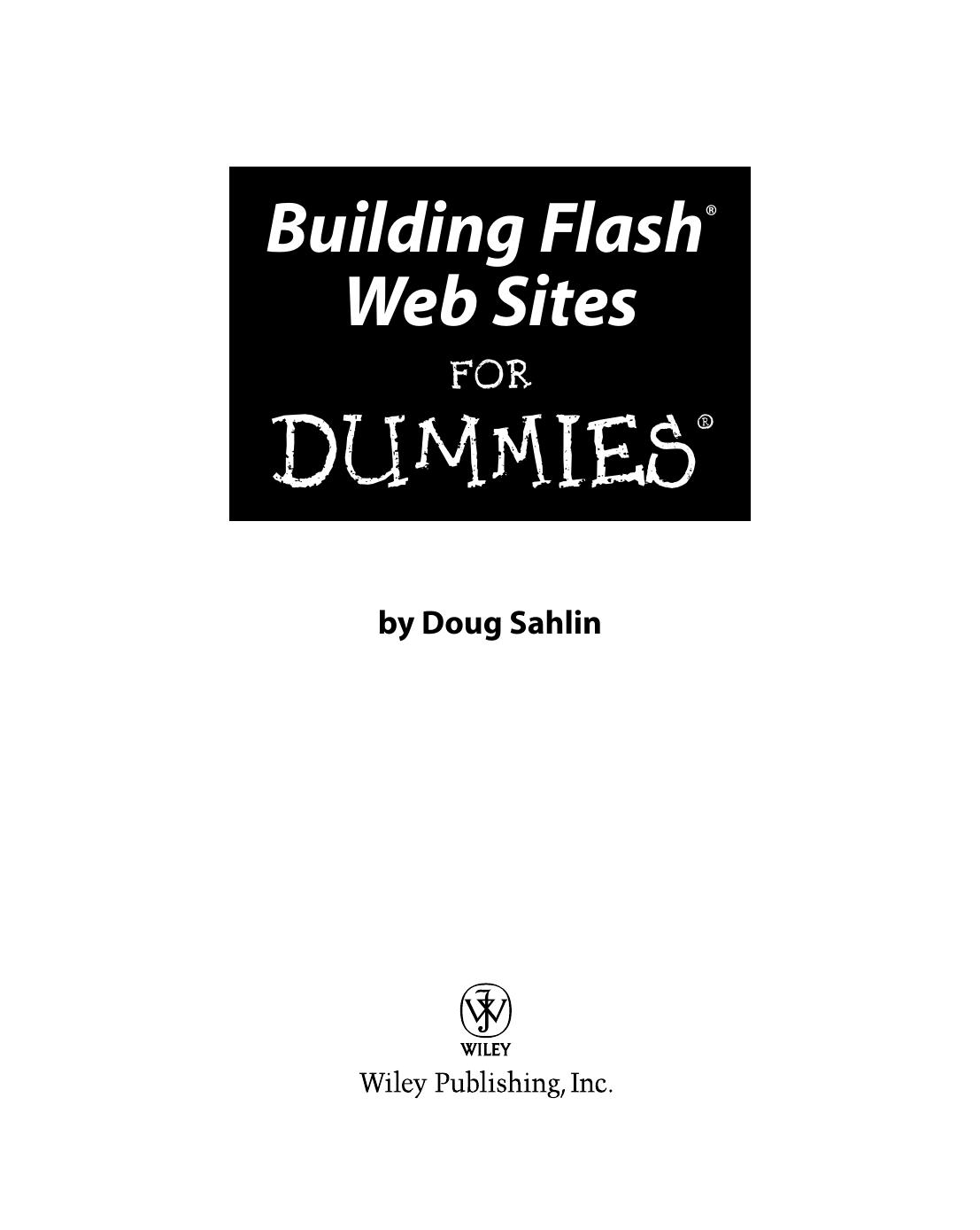 Building Flash Web Sites for DUMmIES by Unknown