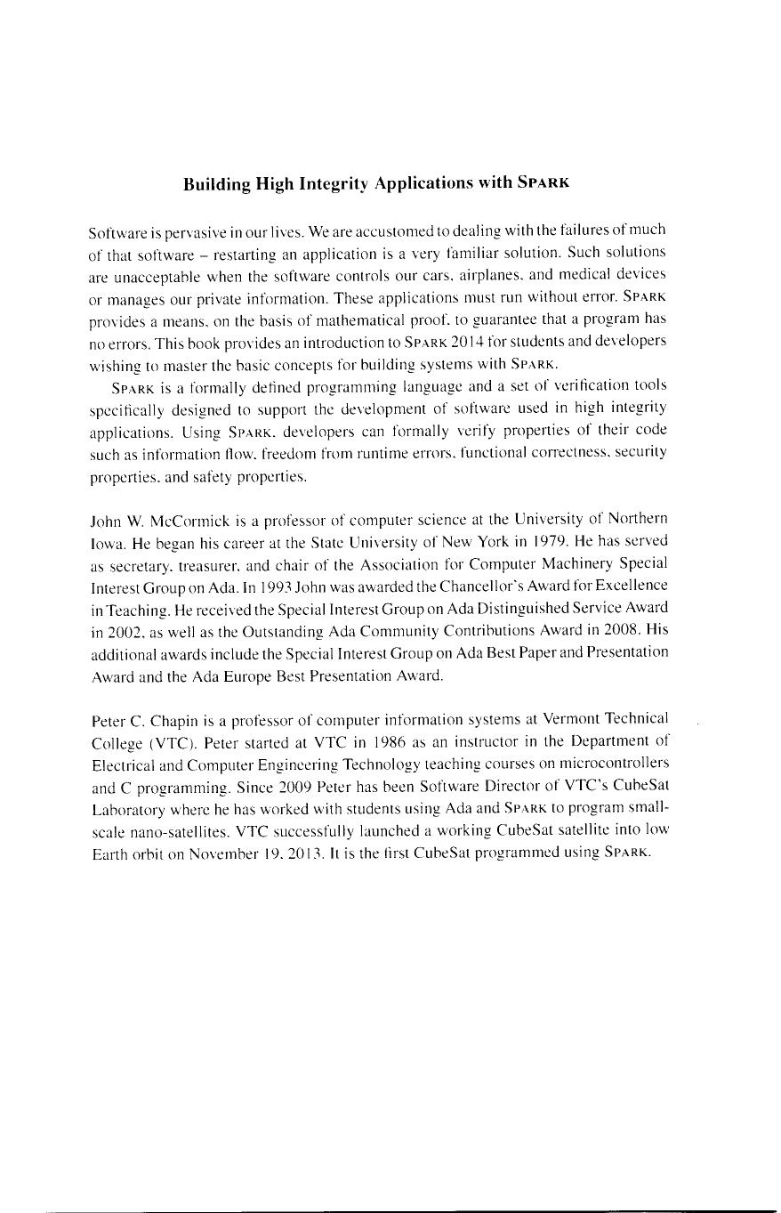 Building High Integrity Applications with SPARK by Unknown