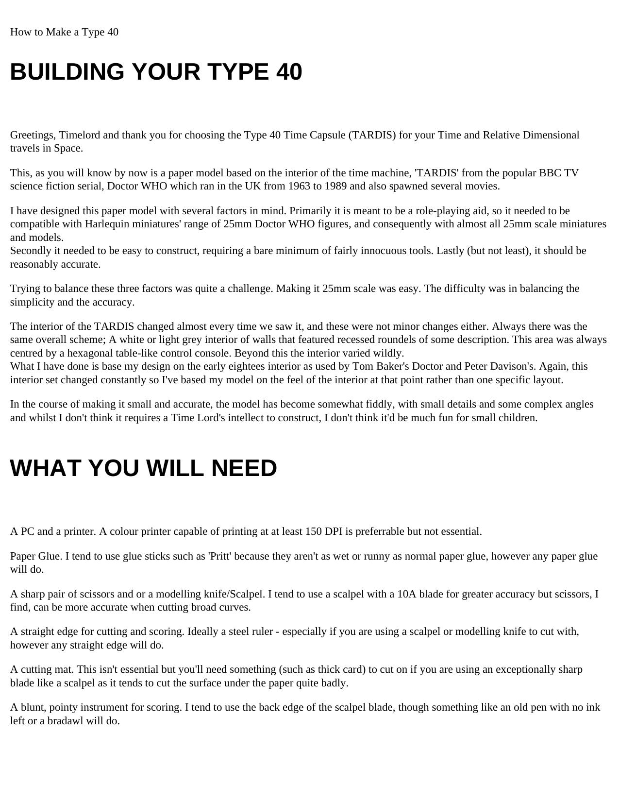 Building Your Type 40 by Wayne Peters
