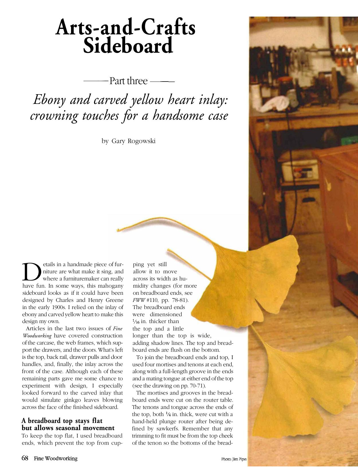 Building an Arts and Crafts Sideboard, Part III by Gary Rogowski