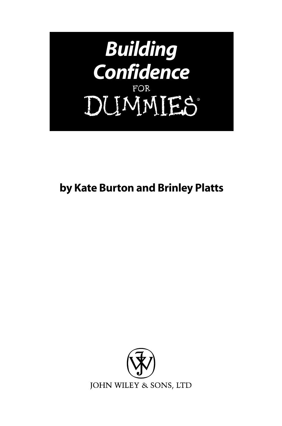 Building confidence for dummies by Kate Burton; Brinley Platts