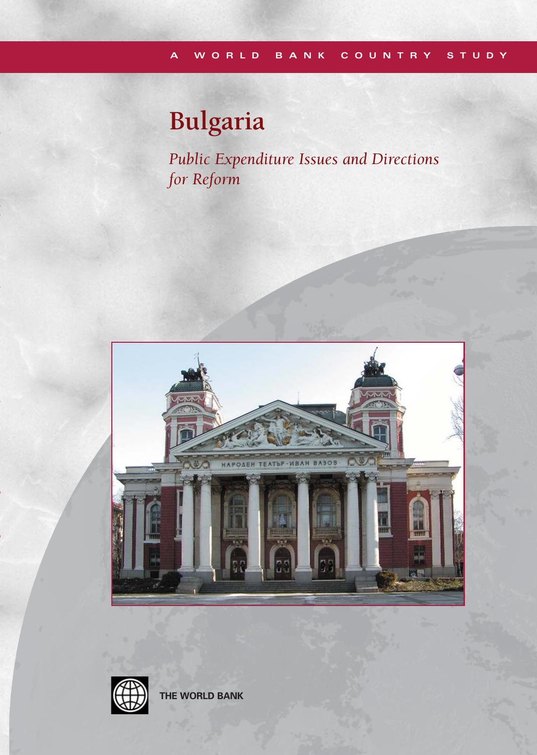 Bulgaria: Public Expenditure Issues and Directions for Reform (World Bank Country Study) by Leila Zlaoui