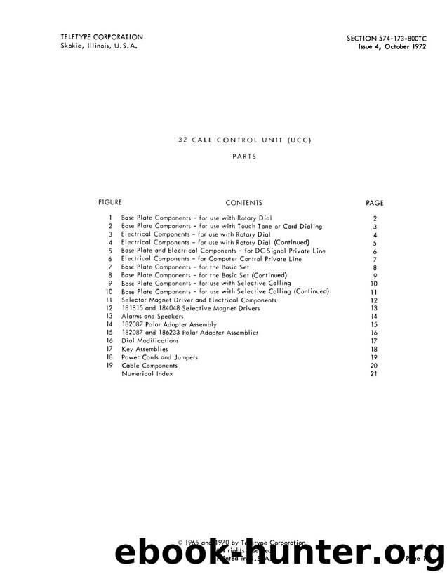Bulletin 12108: 32 Teletypewriter Set - Parts - Call Control Unit by John Rowlands Collection