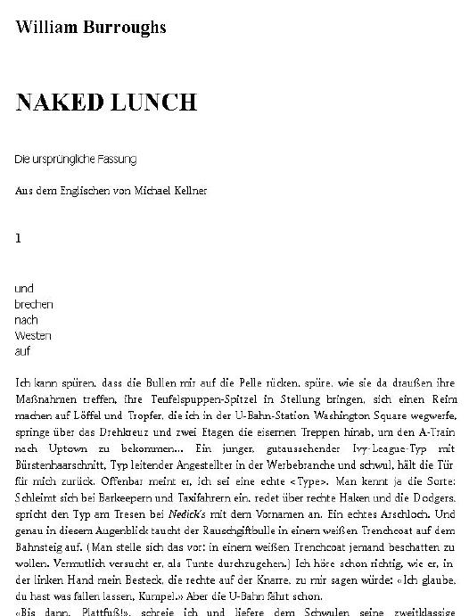 Burroughs William by Naked Lunch