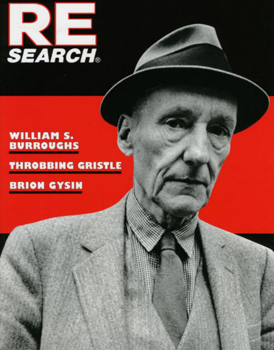 Burroughs, William S by Re:Search no. 4:5 Special Book Issue (1982)