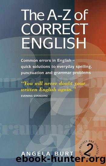 Burt by The A-Z of correct English-How to Books Ltd (2000)